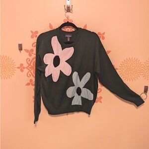 Modcloth Flower Sweater L